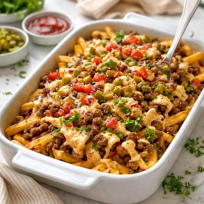 Image of Cheeseburger Fries Casserole