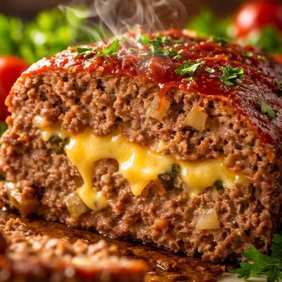 Image of Cheeseburger Meatloaf for Lactose Intolerant Cheese