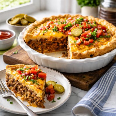 Image of Cheeseburger Pie Jamie Deen