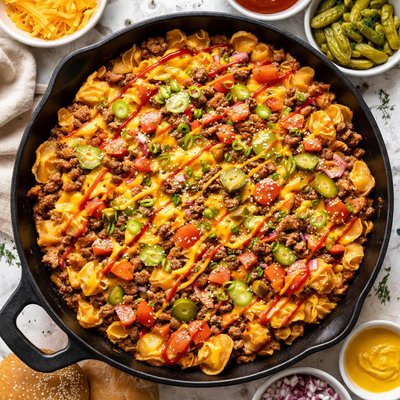 Image of Cheeseburger Skillet Casserole