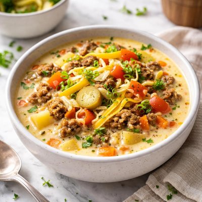 Image of Cheeseburger Soup