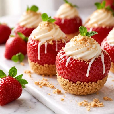 Image of Cheesecake Covered Strawberries
