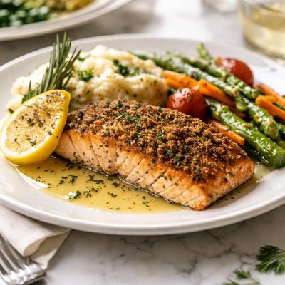 Image of Cheesecake Factory Herb Crusted Salmon