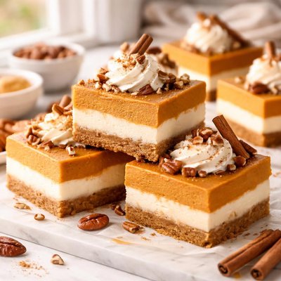 Image of Cheesecake Pumpkin Pie Bars
