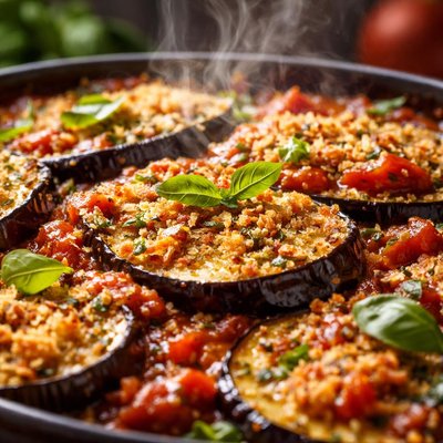 Image of Cheeseless Eggplant Aubergine Gratin