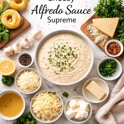 Image of Cheesy Alfredo Sauce Supreme