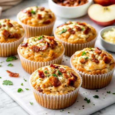 Image of Cheesy Apple Bacon Muffins