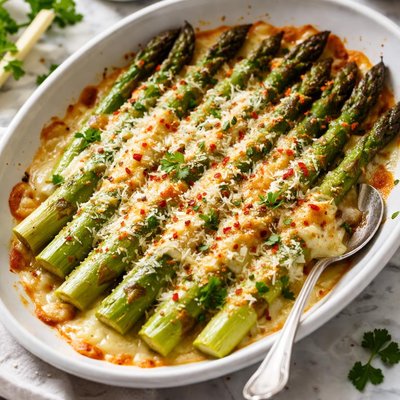 Image of Cheesy Asparagus