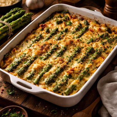 Image of Cheesy Asparagus Casserole