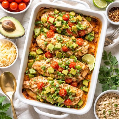 Image of Cheesy Avocado Chicken Bake