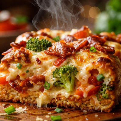 Image of Cheesy Bacon and Vegetable Slice