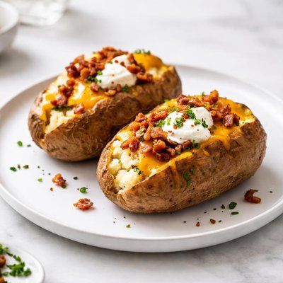 Image of Cheesy Bacon Baked Potatoes