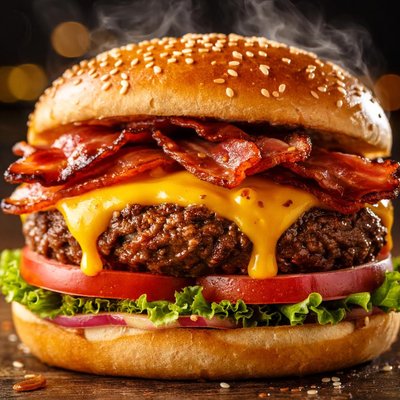 Image of Cheesy Bacon Cheeseburger
