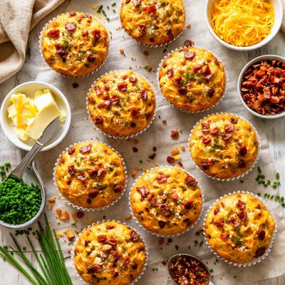 Image of Cheesy Bacon Muffins
