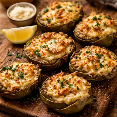 Image of Cheesy Baked Artichokes