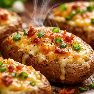 Image of Cheesy Baked Potatoes