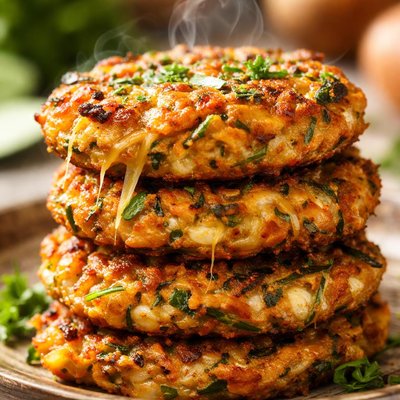 Image of Cheesy Baked Zucchini Sweet Potato Patties