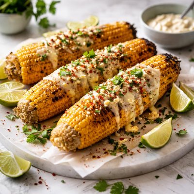 Image of Cheesy Barbecued Corn on the Cob