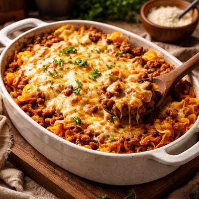 Image of Cheesy Beef Noodle Casserole