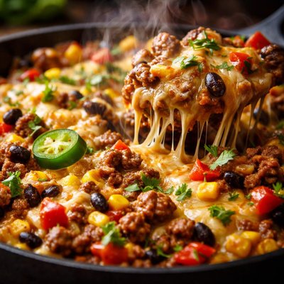 Image of Cheesy Beef Taco Skillet