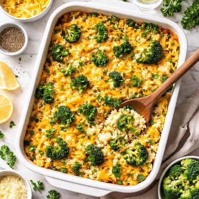 Image of Cheesy Broccoli and Rice Casserole
