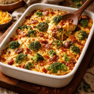 Image of Cheesy Broccoli Bacon Casserole
