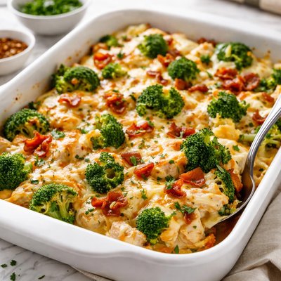 Image of Cheesy Broccoli Bacon Chicken Casserole