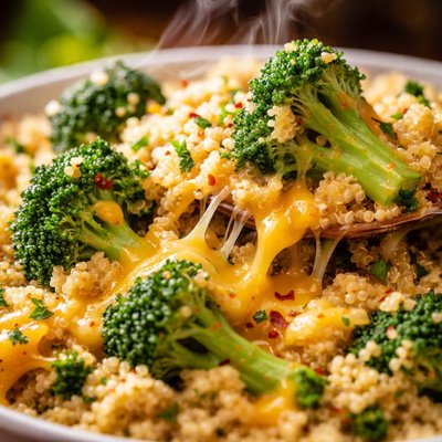 Image of Cheesy Broccoli Cheddar Quinoa