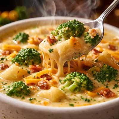 Image of Cheesy Broccoli Potato Soup