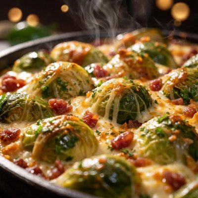 Image of Cheesy Brussels Sprouts Bake