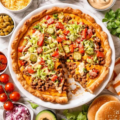 Image of Cheesy Burger Pie