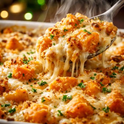 Image of Cheesy Butternut Squash Casserole