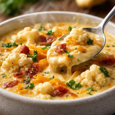 Image of Cheesy Cauliflower Soup