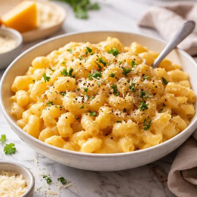 Image of Cheesy Cheesy Cheesy Macaroni and Cheese