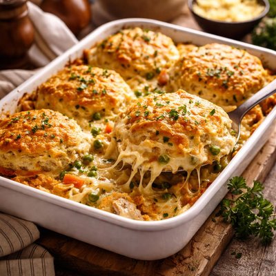 Image of Cheesy Chicken and Biscuit Bake