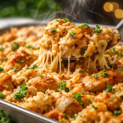 Image of Cheesy Chicken and Rice Bake