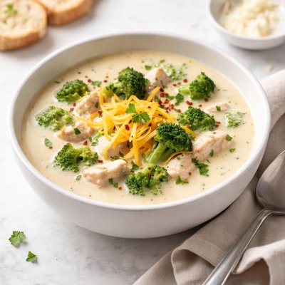 Image of Cheesy Chicken Broccoli Soup