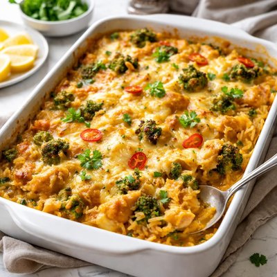Image of Cheesy Chicken Curry Casserole