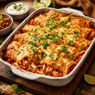 Image of Cheesy Chicken Enchilada Bake