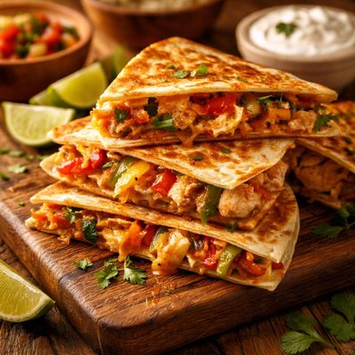 Image of Cheesy Chicken Fajita Quesadillas