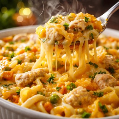 Image of Cheesy Chicken Noodle Casserole