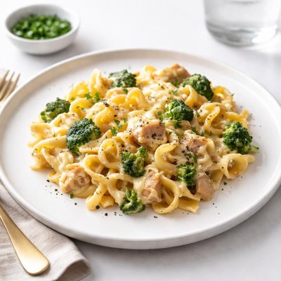 Image of Cheesy Chicken or Turkey Noodle Casserole