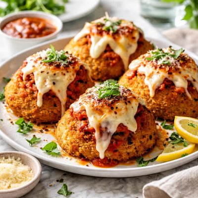 Image of Cheesy Chicken Parm Volcanos