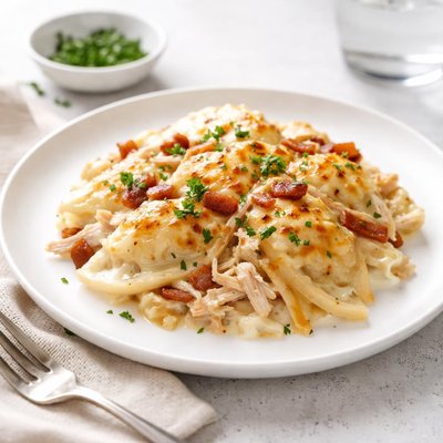Image of Cheesy Chicken Pierogie Casserole