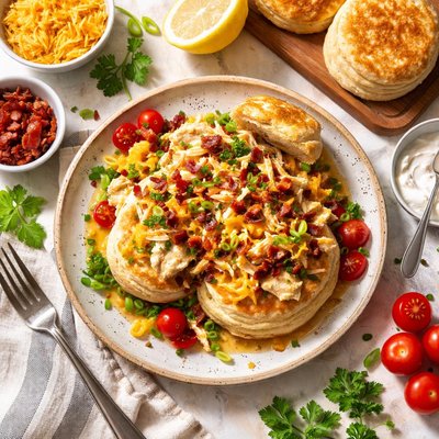 Image of Cheesy Chicken Shortcake
