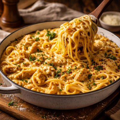 Image of Cheesy Chicken Spaghetti