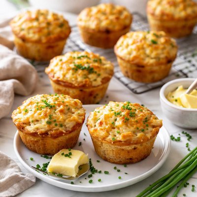 Image of Cheesy Chive Muffins
