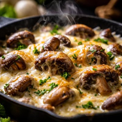 Image of Cheesy Creamed Mushrooms