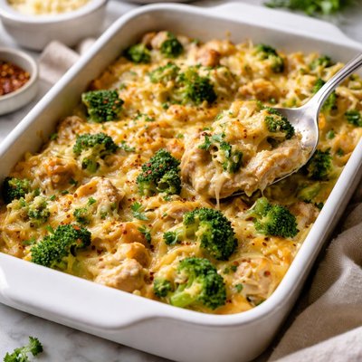 Image of Cheesy Creamy Chicken and Broccoli Casserole
