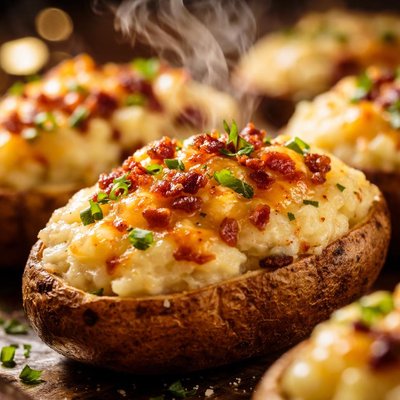 Image of Cheesy Creamy Twice Baked Potatoes